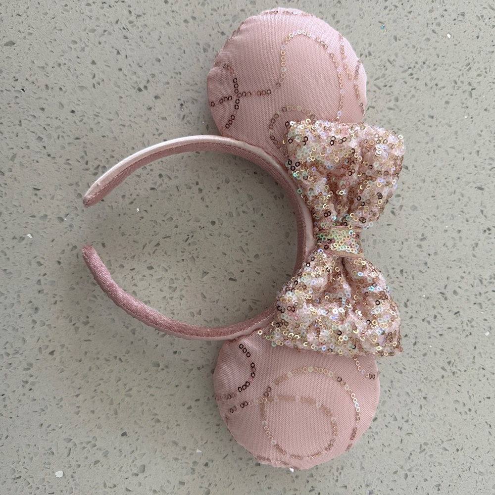 Disney Pink Sequin Bow Headband